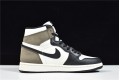 Air Jordan 1 Retro High OG "Dark Mocha" White Green Black 555088-105