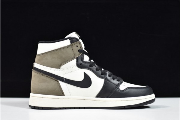 Air Jordan 1 Retro High OG "Dark Mocha" White Green Black 555088-105