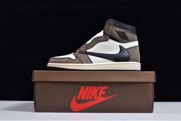 Travis Scott x Air Jordan 1 High "Mocha" Brown White CQ4277-001