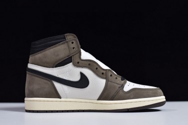 Travis Scott x Air Jordan 1 High "Mocha" Brown White CQ4277-001