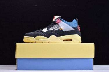 Union x Air Jordan 4 "Off Noir" Black Blue DC9533-001