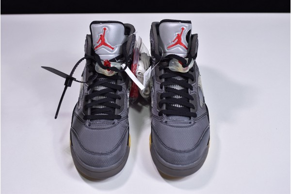 Off-White x Air Jordan 5 "Muslin" Black Brown CT8480-001