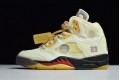 Off-White x Air Jordan 5 "Sail" White Yellow DH8565-100