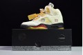 Off-White x Air Jordan 5 "Sail" White Yellow DH8565-100