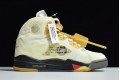 Off-White x Air Jordan 5 "Sail" White Yellow DH8565-100