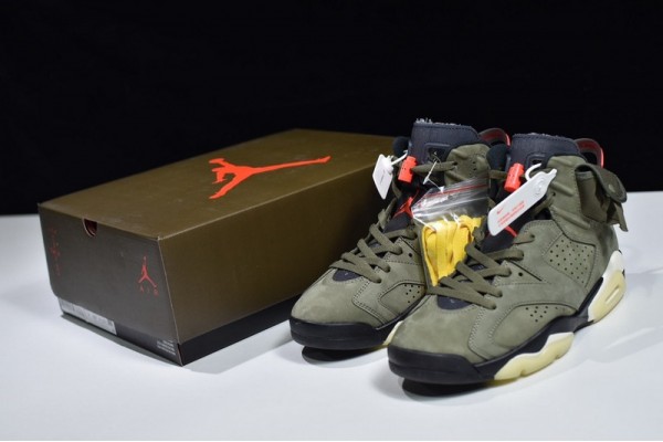 Travis Scott x Air Jordan 6 "Olive" Green Black CN1084-200