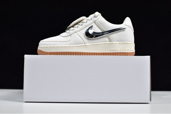 Travis Scott x Nike Air Force 1 Sail White Silver AQ4211-101