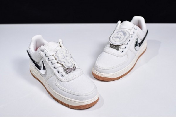 Travis Scott x Nike Air Force 1 Sail White Silver AQ4211-101