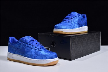 Clot x Nike Air Force 1 "Black Silk" Blue White CZ3986-001