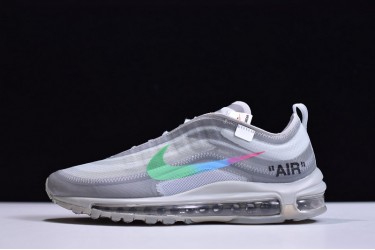 Off-White x Nike Air Max 97 "Menta" Gray Rainbow AJ4585-101