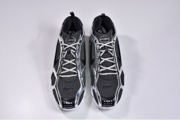 Stussy x Nike Air Zoom Spiridon Caged 2 Black Silver CU1854-001