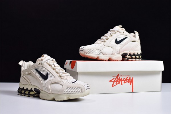 Stussy x Nike Air Zoom Spiridon Caged 2 White Black CQ5486-200