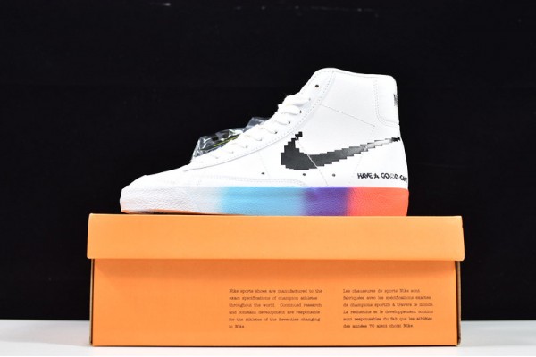 Nike Blazer Mid 77 Vintage Have A Good Game White Black Rainbow DC3280-101