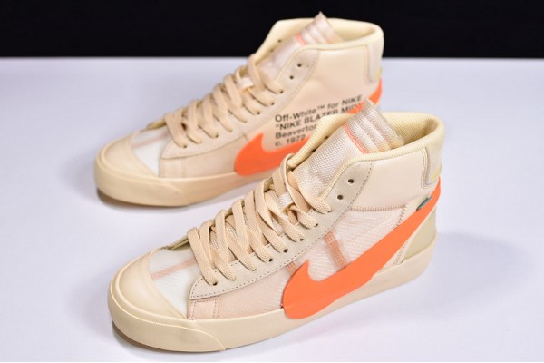 Off-White x Nike Blazer Mid All Hallows Eve Yellow Orange AA3832-700