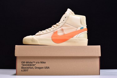 Off-White x Nike Blazer Mid "All Hallows Eve" Yellow Orange AA3832-700