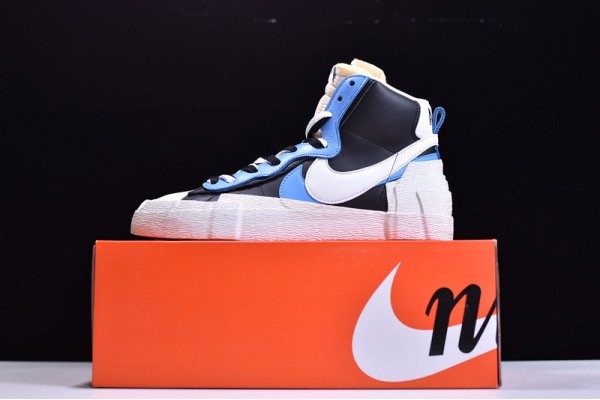 Sacai x Nike Blazer Mid University Blue Black Blue White BV0072-001