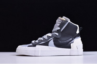 Sacai x Nike Blazer Mid "Black Grey" Black White BV0072-002