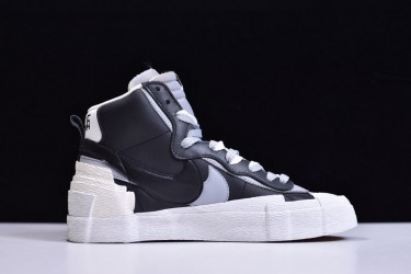 Sacai x Nike Blazer Mid "Black Grey" Black White BV0072-002