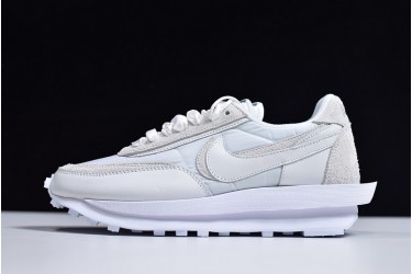 Sacai x Nike LVD Waffle Daybreak "White Nylon" Triple White BV0073-101