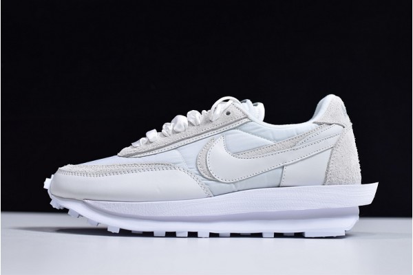 Sacai x Nike LVD Waffle Daybreak White Nylon Triple White BV0073-101