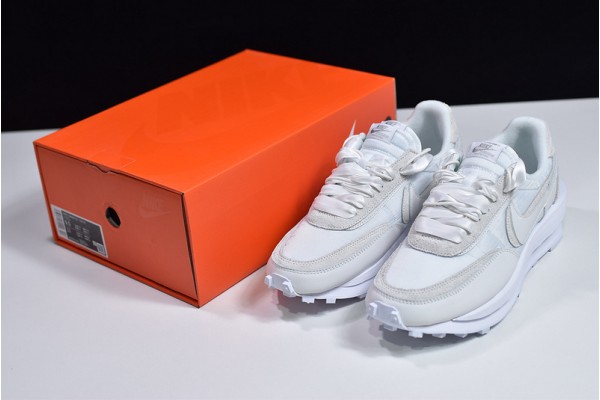 Sacai x Nike LVD Waffle Daybreak White Nylon Triple White BV0073-101