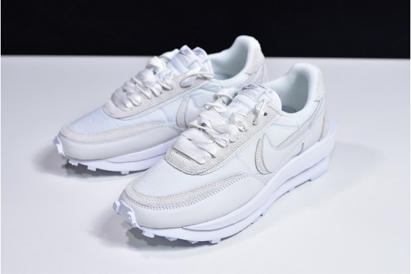 Sacai x Nike LVD Waffle Daybreak White Nylon Triple White BV0073-101