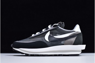 Sacai x Nike LVD Waffle Daybreak "Dark Grey" Black White BV0073-001