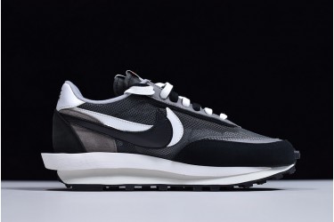 Sacai x Nike LVD Waffle Daybreak "Dark Grey" Black White BV0073-001