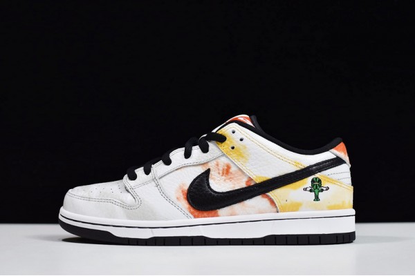 Nike Dunk SB Low Pro Raygun Tie-Dye White Yellow Orange BQ6832-101