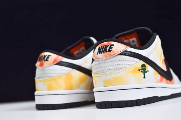 Nike Dunk SB Low Pro Raygun Tie-Dye White Yellow Orange BQ6832-101