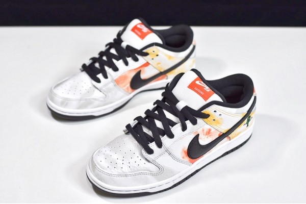 Nike Dunk SB Low Pro Raygun Tie-Dye White Yellow Orange BQ6832-101