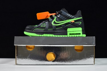 Off-White x Nike Air Rubber Dunk "Green Strike" Green Black CU6015-001