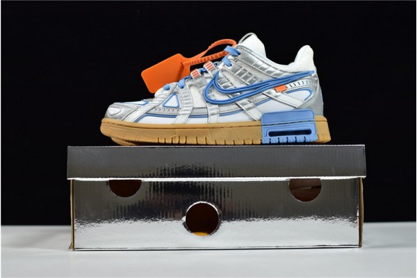 Off-White x Nike Air Rubber Dunk University Blue Gray Silver Blue CU6015-100