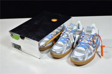 Off-White x Nike Air Rubber Dunk "University Blue" Gray Silver Blue CU6015-100