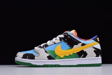 Ben Jerry x Nike SB Dunk Low "Chunky Dunky" Milk White Black Blue CU3244-100