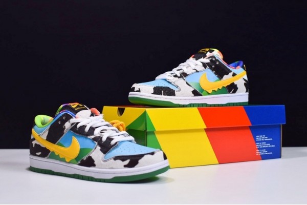 Ben Jerry x Nike SB Dunk Low Chunky Dunky Milk White Black Blue CU3244-100