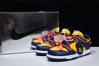 Off-White x NiKe SB Dunk Low "University Gold" Blue Orange CT0856-700