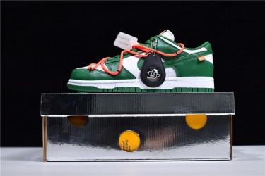 Off-White x Nike SB Dunk Low "Pine Green" Green White CT0856-100