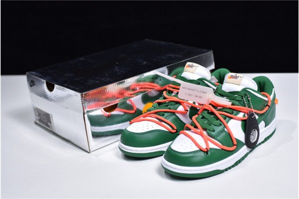 Off-White x Nike SB Dunk Low Pine Green Green White CT0856-100