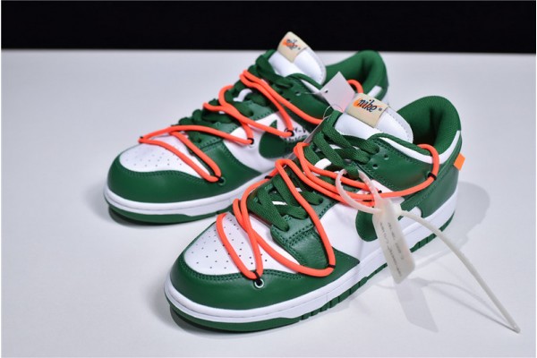 Off-White x Nike SB Dunk Low Pine Green Green White CT0856-100